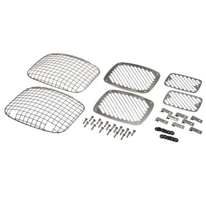 KENTROL Jeep YJ Billet and Wire Mesh Set 6 Pieces 87-95 Wrangler TJ Polished Silver Kentrol  30467