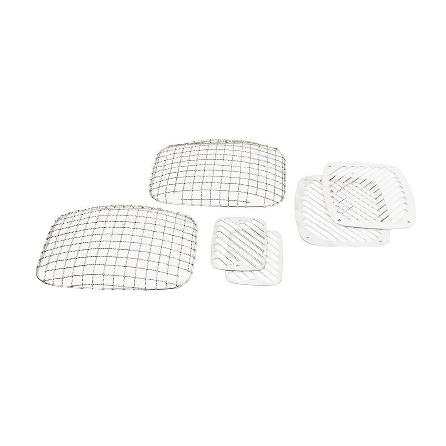 KENTROL Jeep YJ Billet and Wire Mesh Set 6 Pieces 87-95 Wrangler TJ Polished Silver Kentrol  30467