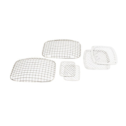 KENTROL Jeep YJ Billet and Wire Mesh Set 6 Pieces 87-95 Wrangler TJ Polished Silver Kentrol  30467