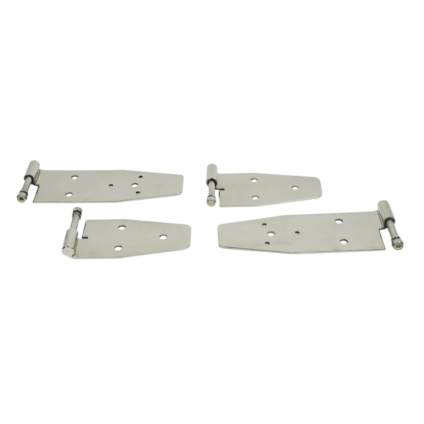 KENTROL Jeep YJ Hardtop Door Hinge Set 4 Pieces 94-95 Wrangler YJ Polished Silver Kentrol  30469
