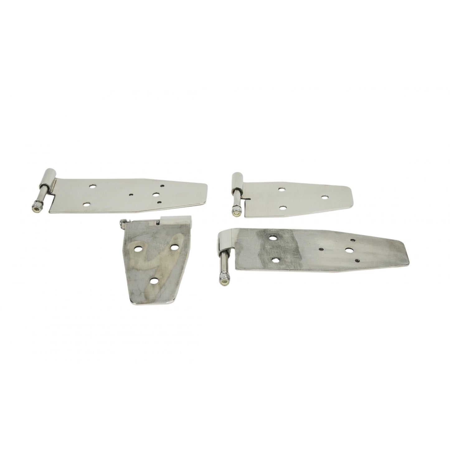 KENTROL Jeep YJ Hardtop Door Hinge Set 4 Pieces 94-95 Wrangler YJ Polished Silver Kentrol  30469