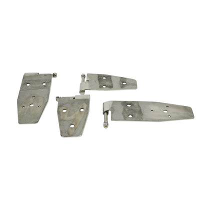 KENTROL Jeep YJ Hardtop Door Hinge Set 4 Pieces 94-95 Wrangler YJ Polished Silver Kentrol  30469