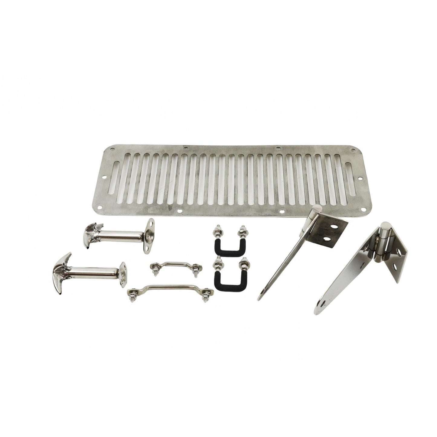 KENTROL Jeep CJ/YJ Hood Kit 78-95 CJ and Wrangler YJ Polished Silver Kentrol  30470