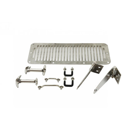 KENTROL Jeep CJ/YJ Hood Kit 78-95 CJ and Wrangler YJ Polished Silver Kentrol  30470