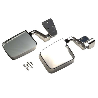 KENTROL Jeep YJ/TJ Mirror Kit Pair 88-06 Wrangler YJ/TJ Polished Silver Kentrol  30475