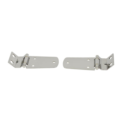 KENTROL Jeep TJ Hood Hinge Pair 97-06 Wrangler TJ Polished Silver Kentrol  30476