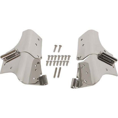 KENTROL Jeep TJ Windshield Hinge Pair 97-06 Wrangler TJ Polished Silver Kentrol  30477