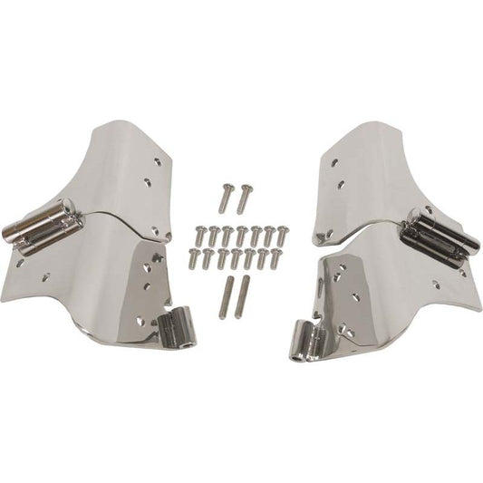 KENTROL Jeep TJ Windshield Hinge Pair 97-06 Wrangler TJ Polished Silver Kentrol  30477