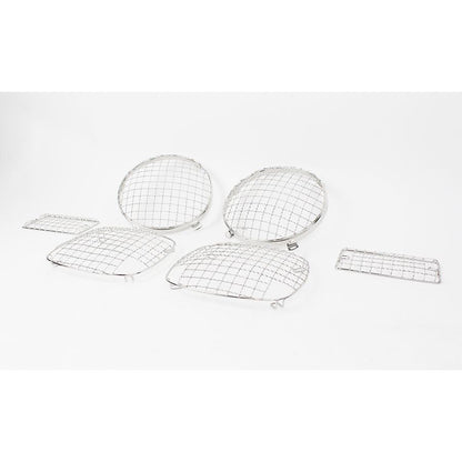 KENTROL Jeep TJ Wire Mesh Guard Set 6 Pieces 97-06 Wrangler TJ Polished Silver Kentrol  30488