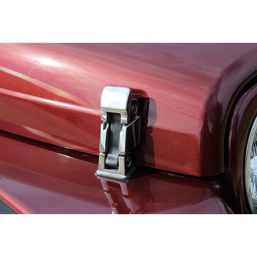 KENTROL Jeep TJ Hood Catch Pair 97-06 Wrangler TJ Polished Silver Kentrol  30489