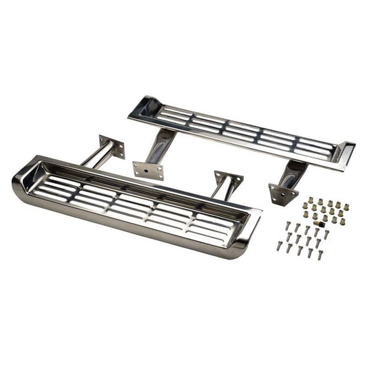 KENTROL Jeep TJ Side Steps Pair 97 Wrangler TJ-2000 Polished Silver Kentrol  30491