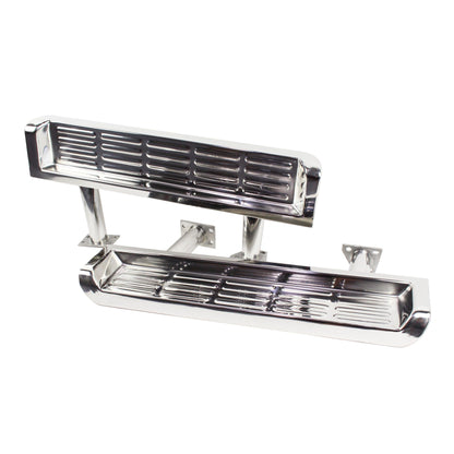 KENTROL Jeep TJ Side Steps Pair 97 Wrangler TJ-2000 Polished Silver Kentrol  30491