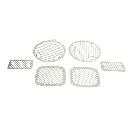 KENTROL Jeep TJ Billet Style Light Kit 6 Pieces 97-06 Wrangler TJ Polished Silver Kentrol  30493