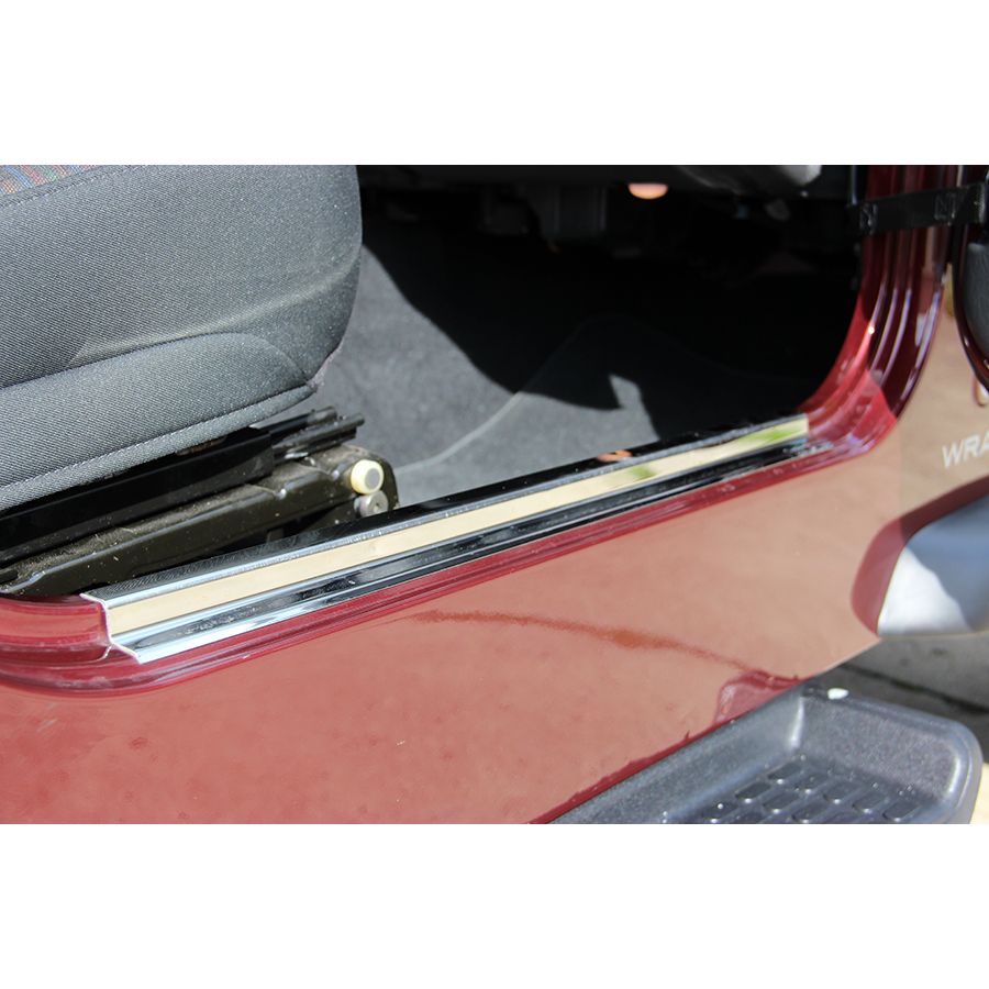 KENTROL Jeep TJ Entry Guards Pair 97-06 Wrangler TJ Polished Silver Kentrol  30494