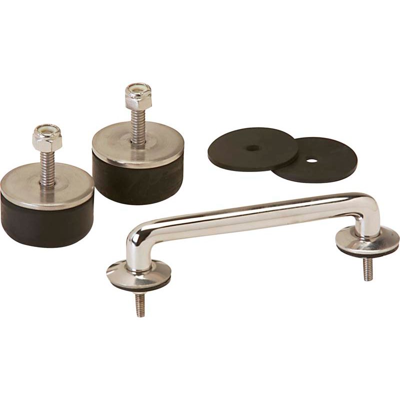 KENTROL Jeep TJ/JK Windshield Tie Down Kit 97-18 Wrangler TJ/JK Polished Silver Kentrol  30503