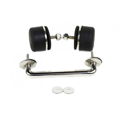 KENTROL Jeep TJ/JK Windshield Tie Down Kit 97-18 Wrangler TJ/JK Polished Silver Kentrol  30503