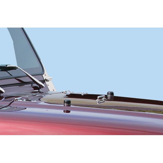 KENTROL Jeep TJ/JK Hood Bumpers 97-18 Wrangler TJ/JK Polished Silver Kentrol  30506