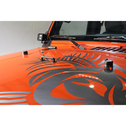 KENTROL Jeep TJ/JK Hood Bumpers 97-18 Wrangler TJ/JK Polished Silver Kentrol  30506