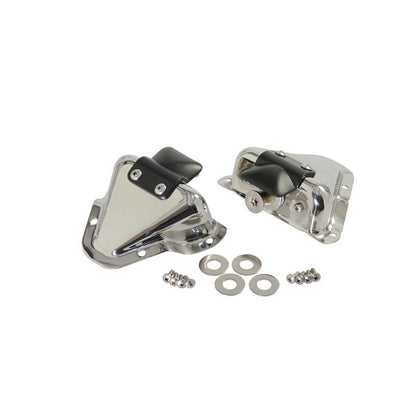 KENTROL Jeep CJ/YJ Interior Door Latch Brackets Pair 81-95 CJ and Wrangler YJ Polished Silver Kentrol  30513