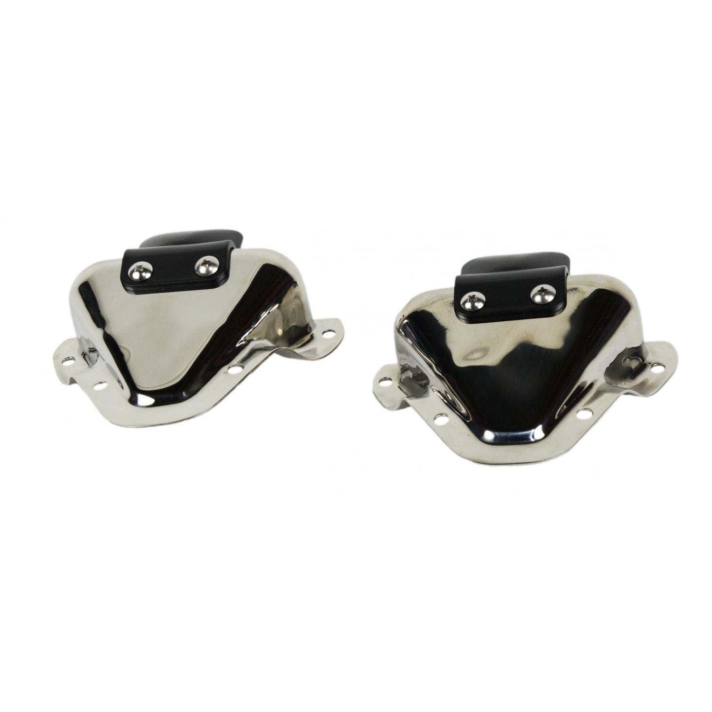 KENTROL Jeep CJ/YJ Interior Door Latch Brackets Pair 81-95 CJ and Wrangler YJ Polished Silver Kentrol  30513