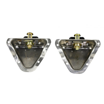 KENTROL Jeep CJ/YJ Interior Door Latch Brackets Pair 81-95 CJ and Wrangler YJ Polished Silver Kentrol  30513