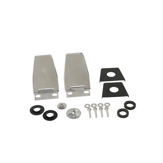 KENTROL Jeep YJ/TJ Hardtop Liftgate Hinge Pair 87-06 Wrangler TJ/YJ Polished Silver Kentrol  30516