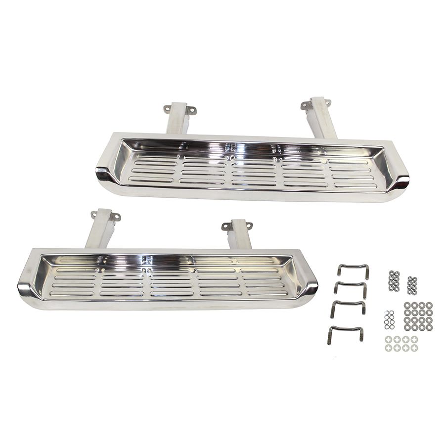 KENTROL Jeep TJ Side Steps Pair TJ - 2001-06 Polished Silver Kentrol  30518