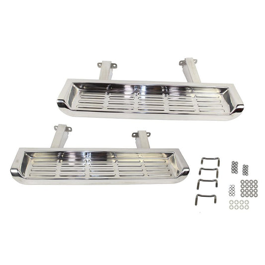 KENTROL Jeep TJ Side Steps Pair TJ - 2001-06 Polished Silver Kentrol  30518