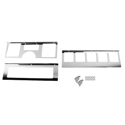 KENTROL Jeep YJ Dash Overlay Set (3 pieces) 87-95 Wrangler TJ Polished Silver Kentrol  30519