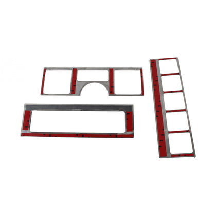 KENTROL Jeep YJ Dash Overlay Set (3 pieces) 87-95 Wrangler TJ Polished Silver Kentrol  30519
