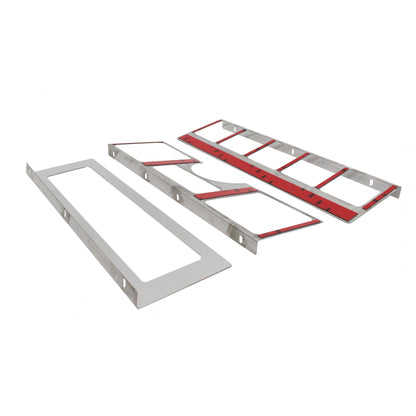 KENTROL Jeep YJ Dash Overlay Set (3 pieces) 87-95 Wrangler TJ Polished Silver Kentrol  30519