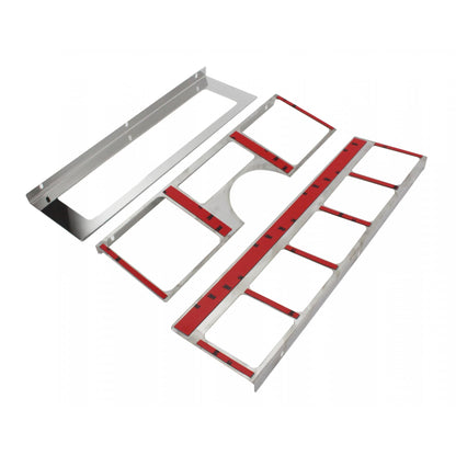 KENTROL Jeep YJ Dash Overlay Set (3 pieces) 87-95 Wrangler TJ Polished Silver Kentrol  30519