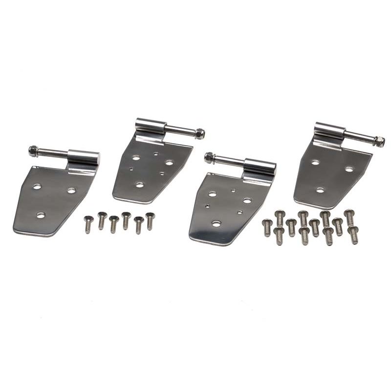 KENTROL Jeep TJ Door Hinge Set 4 Pieces 97-06 Wrangler TJ Polished Silver Kentrol  30525