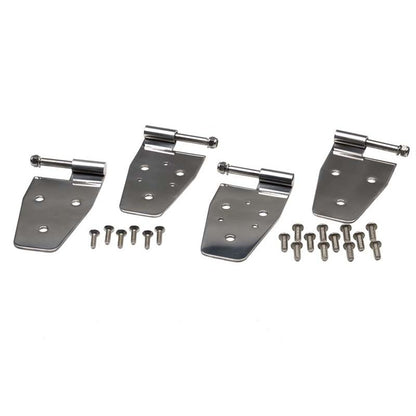 KENTROL Jeep TJ Door Hinge Set 4 Pieces 97-06 Wrangler TJ Polished Silver Kentrol  30525