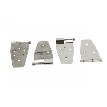 KENTROL Jeep TJ Door Hinge Set 4 Pieces 97-06 Wrangler TJ Polished Silver Kentrol  30525