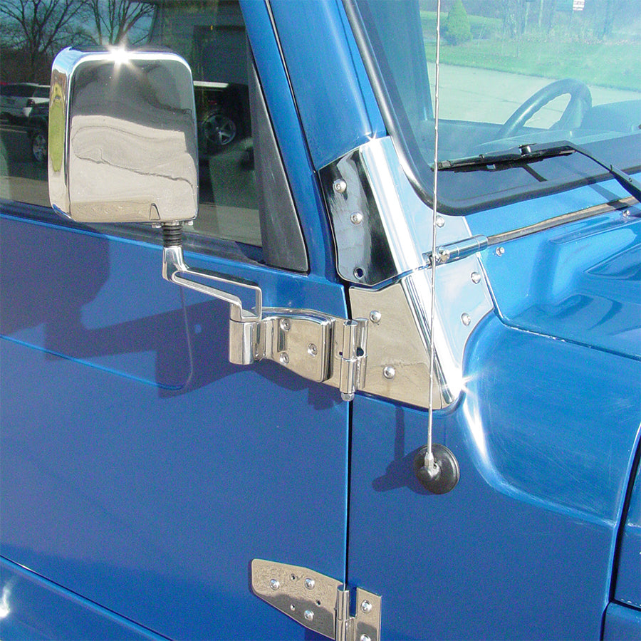 KENTROL Jeep TJ Door Hinge Set 4 Pieces 97-06 Wrangler TJ Polished Silver Kentrol  30525