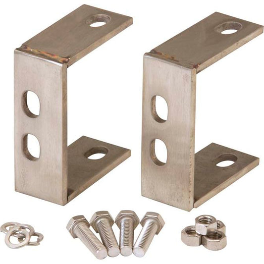 KENTROL Jeep YJ Rear Bumper Brackets Pair 87-95 Wrangler TJ Polished Silver Kentrol  30527