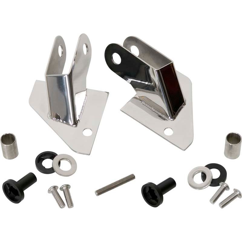 KENTROL Jeep YJ Mirror Relocation Bracket Pair 87-95 Wrangler TJ Polished Silver Kentrol  30533