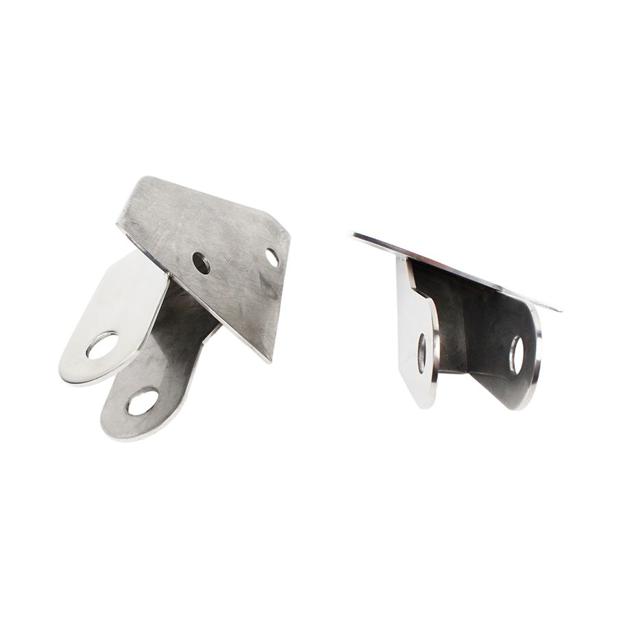 KENTROL Jeep YJ Mirror Relocation Bracket Pair 87-95 Wrangler TJ Polished Silver Kentrol  30533