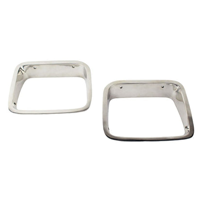 KENTROL Jeep YJ Headlight Bezels Pair 87-95 Wrangler TJ Polished Silver Kentrol  30536
