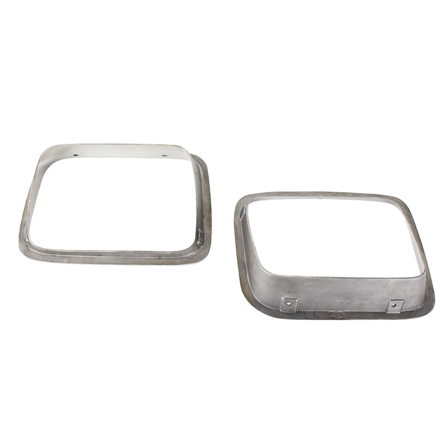 KENTROL Jeep YJ Headlight Bezels Pair 87-95 Wrangler TJ Polished Silver Kentrol  30536