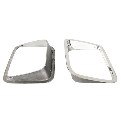 KENTROL Jeep YJ Headlight Bezels Pair 87-95 Wrangler TJ Polished Silver Kentrol  30536