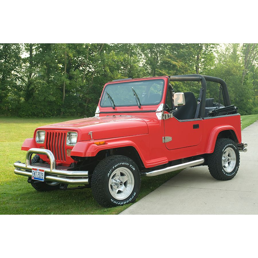 KENTROL Jeep YJ Headlight Bezels Pair 87-95 Wrangler TJ Polished Silver Kentrol  30536