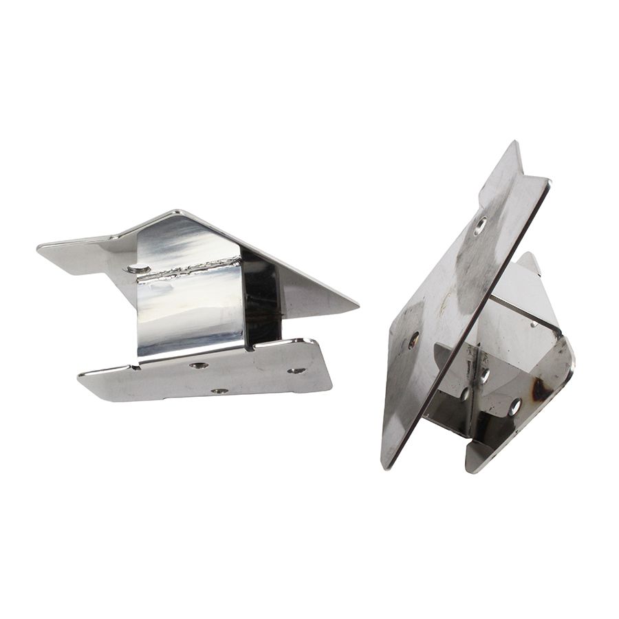 KENTROL Jeep TJ Mirror Relocation Bracket Pair 03-06 Wrangler TJ Polished Silver Kentrol  30542