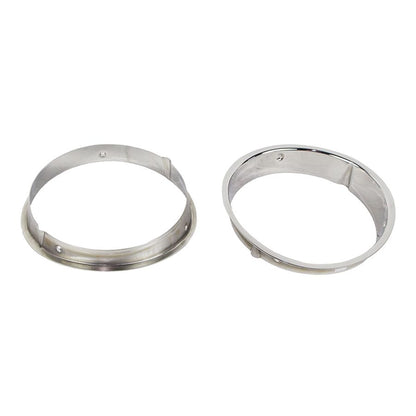 KENTROL Jeep TJ Headlight Bezels Pair 97-06 Wrangler TJ Polished Silver Kentrol  30543