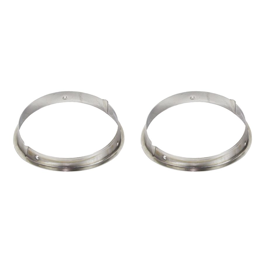 KENTROL Jeep TJ Headlight Bezels Pair 97-06 Wrangler TJ Polished Silver Kentrol  30543