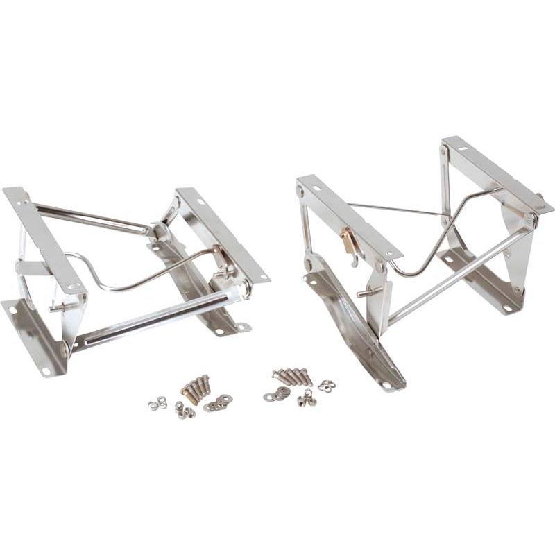 KENTROL Jeep CJ/YJ Seat Pedestals Pair 76-90 CJ and Wrangler YJ Polished Silver Kentrol  30552
