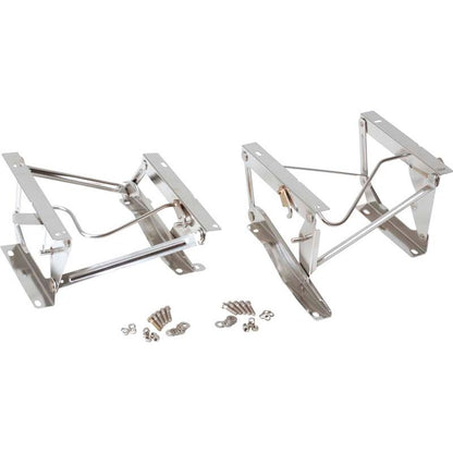 KENTROL Jeep CJ/YJ Seat Pedestals Pair 76-90 CJ and Wrangler YJ Polished Silver Kentrol  30552