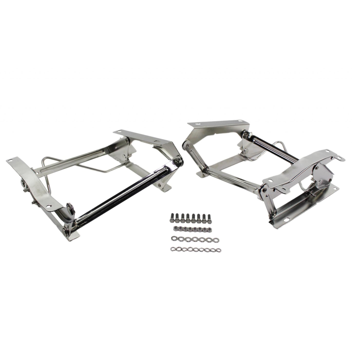 KENTROL Jeep CJ/YJ Seat Pedestals Pair 76-90 CJ and Wrangler YJ Polished Silver Kentrol  30552