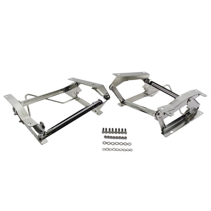 KENTROL Jeep CJ/YJ Seat Pedestals Pair 76-90 CJ and Wrangler YJ Polished Silver Kentrol  30552
